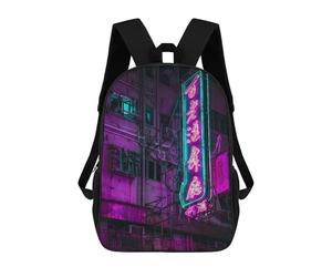 sinyumoney Dying Neons of Hong Kong Sac À Dos Scolaire Pour Enfants, Sac D'école Imprimé En 3D, Sac D'école Tendance Pour Garçons, Élèves Du Primaire Et Du Collège 17inch