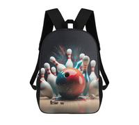 sinyumoney Dynamic Bowling Impact Scene Sac À Dos Scolaire Imprimé En 3D Pour Garçons Et Filles, Sac À Dos Pour Enfants, Sac De Voyage 17inch