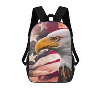 sinyumoney Eagle American Flag Background Sac À Dos Scolaire Enfant Tendance Et Décontracté, Sac À Dos Imprimé En 3D Pour Garçon, Grand Sac À Dos 17inch