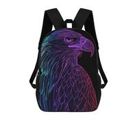sinyumoney Eagle Bird Neon Animal Sac À Dos Scolaire Imprimé En 3D Pour Garçons Et Filles, Sac À Dos Pour Ordinateur Portable Pour Enfants/étudiants/adultes 17inch
