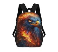 sinyumoney Eagle Fire Fantasy Artwork Sacs À Dos 17 Pouces Pour Enfants, Sacs D'école Imprimés En 3D Pour Élèves Du Primaire Et Du Collège, Garçons Et Filles