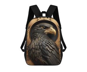 sinyumoney Eagle Gold Relief Deco Sac À Dos Scolaire Pour Enfants, Sac À Dos De Voyage Décontracté, Grand Sac À Dos Pour Garçons Et Filles 17inch
