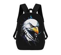 sinyumoney Eagle Head Portrait on Black Background Sac À Dos Scolaire Pour Enfants Imprimé En 3D, Idéal Pour Les Voyages Et Les Livres 17inch