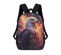 sinyumoney Eagle in Cosmic Forest Sacs À Dos Scolaires Pour Enfants, Sac D'école Imprimé En 3D Pour Garçons, Élèves Du Primaire Et Du Collège 17inch