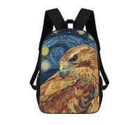 sinyumoney Eagle in Starry Night Style Sac À Dos Enfant, Sac D'école, Sac À Dos Imprimé 3D Avec Motif De Dessin Animé, Grande Capacité, Pour Garçons Et Filles 17inch