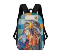 sinyumoney Eagle with Toilet Paper Hat Sacs À Dos Imprimés En 3D Pour Enfants, Sacs D'école Tendance Pour Garçons, Sacs De Voyage, Sacs Scolaires Pour Élèves Du Primaire 17inch