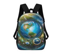 sinyumoney Earth Day Celebration Sac À Dos Scolaire Pour Enfants 17 Pouces, Sac À Dos Décontracté Pour Les Voyages, Grand Sac À Dos De Jour Pour Garçons Et Filles 17inch