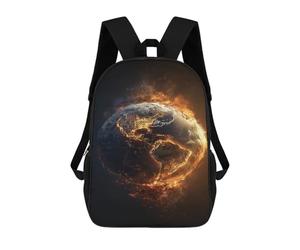 sinyumoney Earth on Fire Global Crisis Sacs À Dos 17 Pouces Pour Enfants, Sacs D'école Imprimés En 3D Pour Élèves Du Primaire Et Du Collège, Garçons Et Filles