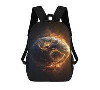 sinyumoney Earth on Fire Global Crisis Sacs À Dos Pour Enfants, Sac À Dos Scolaire Imprimé En 3D Pour Enfants, Sac À Dos De Voyage, Sac À Livres Pour Enfants 17inch Sac D'école