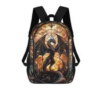sinyumoney Earthen Stained Dragon Sac À Dos Imprimé En 3D, Sac D'école Décontracté Et Tendance Pour Enfants, Sac D'école Pour Garçons, Collégiens 17inch