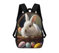 sinyumoney Easter Basket with Bunny Sacs À Dos Pour Enfants, Cartables, Sacs À Dos Scolaires Imprimés En 3D, Sacs À Dos De Voyage Tendance Pour Enfants (primaire, Collège) 17inch