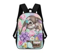 sinyumoney Easter Bunny Basket Sacs À Dos Imprimés En 3D Pour Enfants 17inch Sacs À Dos Tendance Et Décontractés Pour La Journée, Sacs De Voyage, Sacs À Dos D'extérieur Pour Garçons Et Filles