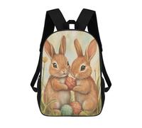 sinyumoney Easter Bunny Decorations-1 Sac À Dos Scolaire Pour Enfants, 43 Cm (17 Pouces), Imprimé En 3D, Pour Garçons, Élèves Du Primaire Et Du Collège