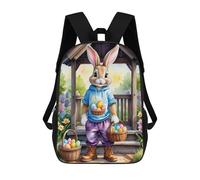 sinyumoney Easter Bunny Egg Basket Set Sac À Dos Scolaire Imperméable, Sac À Dos Professionnel Pour Hommes/femmes 17inch