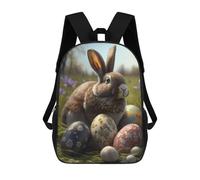 sinyumoney Easter Bunny IV Sacs À Dos Pour Enfants, Cartables, Sacs À Dos Scolaires Imprimés En 3D, Sacs À Dos De Voyage Tendance Pour Enfants (primaire, Collège) 17inch