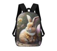 sinyumoney Easter Bunny with Egg Basket Sac À Dos Scolaire, Sac À Dos Décontracté Pour L'école, Le Travail Et Les Voyages - Parfait Pour Les Voyages, Le Travail Et Un Usage Quotidien 17inch