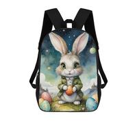 sinyumoney Easter Bunny with Eggs-2 Sac À Dos Scolaire Pour Enfants, 43 Cm (17 Pouces), Imprimé En 3D, Pour Garçons, Élèves Du Primaire Et Du Collège
