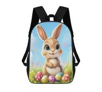 sinyumoney Easter Bunny with Eggs-3 Sacs À Dos, Sac À Dos Enfant, Sac D'école, Sac À Dos De Voyage Imprimé En 3D, Accessoire De Mode, Sac À Dos Imperméable Pour Enfants 17inch