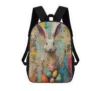 sinyumoney Easter Bunny XIV Sac À Dos Scolaire Enfant Tendance Et Décontracté, Sac À Dos Imprimé En 3D Pour Garçon, Grand Sac À Dos 17inch