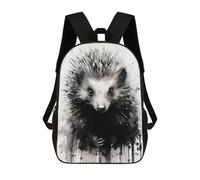 sinyumoney Echidna Beauty Black Ink Sac À Dos Scolaire Imprimé En 3D Pour Enfants, Sac À Dos Garçon/fille, Sac De Voyage Pour Enfants 17inch