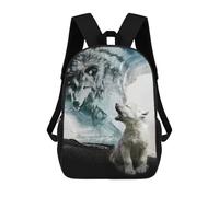 sinyumoney Echoes of The Pack Sac À Dos Scolaire Imprimé En 3D, Sac À Dos Décontracté Pour Enfants, Sac D'école Imprimé En 3D Pour Garçons, Primaire Et Collège 17inch