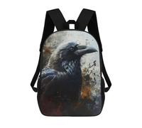 sinyumoney Edgar Allen Poe The Raven Sacs À Dos Scolaires Pour Enfants, Sac D'école Imprimé En 3D Pour Garçons, Élèves Du Primaire Et Du Collège 17inch