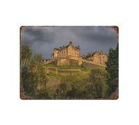 sinyumoney Edinburgh Castle Panneaux Métalliques Vintage, Décoration Murale, Plaques En Étain Pour La Maison, La Chambre, La Ferme, Les Cafés, Le Bureau, Le Magasin11.8 x15.7