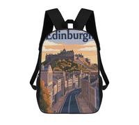 sinyumoney Edinburgh Travel Poster Sac À Dos Scolaire Pour Filles Et Garçons, Grande Capacité, Léger, Pour Enfants Et Étudiants 17inch