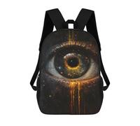 sinyumoney Eerie Eye Painting Sac À Dos Scolaire Pour Enfants, Imprimé En 3D, Tendance Et Décontracté, Pour Garçons, Élèves Du Primaire Et Du Collège 17inch