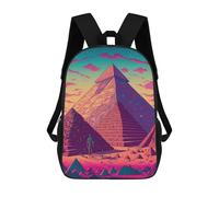 sinyumoney Egyptian Pyramid Sacs À Dos Tendance Imprimés En 3D 17inch Sac D'école Décontracté Pour Enfants, Garçons, Élèves Du Primaire Et Du Collège
