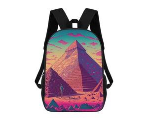 sinyumoney Egyptian Pyramid Sacs À Dos Tendance Imprimés En 3D 17inch Sac D'école Décontracté Pour Enfants, Garçons, Élèves Du Primaire Et Du Collège