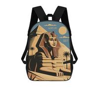 sinyumoney Egyptian Sphinx And Pyramid Illustration Sacs À Dos Pour Enfants, Cartables Imprimés En 3D, Sacs À Dos Pour Élèves Du Primaire Et Du Collège (garçons Et Filles) 17inch