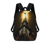 sinyumoney Eiffel Tower Sac À Dos Imprimé En 3D Pour Enfants, Sac D'école Grande Capacité, Sac De Voyage, Sac À Livres, Sac À Dos Scolaire Pour Enfants 17inch