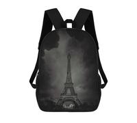 sinyumoney Eiffel Tower Sac À Dos Pour Enfants, Impression 3D, Sac D'école Pour Garçons Et Filles, Sac À Dos Tendance Et Décontracté Pour Écoliers 17inch