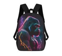 sinyumoney Electric Gorilla Storm Sac À Dos Scolaire Pour Enfants Imprimé En 3D, Idéal Pour Les Voyages Et Les Lectures, Pour Les Garçons Et Les Élèves Du Primaire 17inch