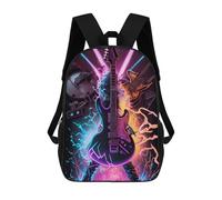 sinyumoney Electric Guitar Fusion Sac À Dos Imprimé En 3D, Sac D'école Décontracté Et Tendance Pour Enfants, Sac D'école Pour Garçons, Collégiens 17inch