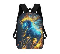 sinyumoney Electric Lightning Horse Art Sacs À Dos 17 Pouces Pour Enfants, Sacs D'école Imprimés En 3D Pour Élèves Du Primaire Et Du Collège, Garçons Et Filles