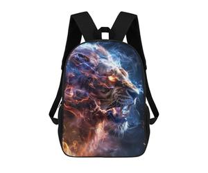 sinyumoney Electric Lion Art Print -2 Sacs À Dos Pour Enfants 17inch Sac À Dos Scolaire, Sac D'école Imprimé En 3D Pour Garçons, Élèves Du Primaire Et Du Collège
