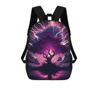 sinyumoney Electric Storm Tree Reflection 17inch Sacs À Dos Scolaires Imprimés En 3D - Sacs À Dos Tendance Pour Garçons Du Primaire Et Du Collège