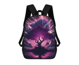 sinyumoney Electric Storm Tree Reflection 17inch Sacs À Dos Scolaires Imprimés En 3D - Sacs À Dos Tendance Pour Garçons Du Primaire Et Du Collège