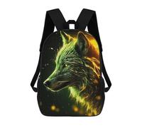 sinyumoney Electric White Wolf Sacs À Dos Pour Enfants, Sac À Dos Scolaire, Sac À Dos Imprimé En 3D Pour Enfants, Sac À Dos De Voyage, Sac À Livres, Sac D'école Pour Enfants 17inch
