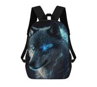 sinyumoney Electric Wolf Portrait -3 Sacs À Dos Pour Enfants, Sac D'école Imprimé En 3D, Cartable Pour Enfants, Sac De Voyage, Sac À Dos Garçon Fille, Sac D'école Pour Enfants 17inch