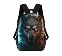 sinyumoney Electric Wolf Portrait Sac À Dos Scolaire Imprimé En 3D, Sac À Dos Tendance Pour Enfants, Sac À Dos Pour Garçons, Élèves Du Collège 17inch