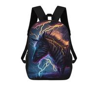 sinyumoney Electric Zebra Storm Artwork Sac À Dos Scolaire Imprimé En 3D Pour Enfants, Sac À Dos De Voyage, Sac Tendance Et Décontracté Pour Écoliers 17inch
