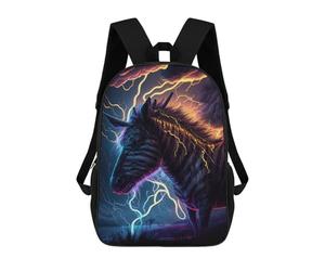 sinyumoney Electric Zebra Storm Artwork Sac À Dos Scolaire Imprimé En 3D Pour Enfants, Sac À Dos De Voyage, Sac Tendance Et Décontracté Pour Écoliers 17inch