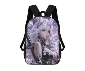 sinyumoney Elegant Bunny Ears Fantasy Artwork Sacs À Dos Pour Enfants, Sac À Dos Scolaire Imprimé En 3D Pour Enfants, Sac À Dos De Voyage, Sac À Livres Pour Enfants 17inch Sac D'école