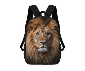 sinyumoney Elegant Lion Portrait Sac À Dos Imprimé En 3D Pour Enfants, Sac D'école, Sac De Voyage Grande Capacité, Sac À Livres, Sac À Dos Pour Enfants 17inch