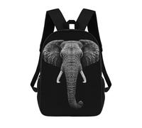 sinyumoney Elephant Head with Horns Sac À Dos Scolaire, Sac D'affaires Résistant Pour Ordinateur Portable Pour Hommes, Femmes Et Adolescents 17inch
