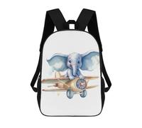 sinyumoney Elephant in Plane Sac À Dos Enfant Imprimé En 3D, Sac D'école Pour Garçons, Sac À Dos Cool Et Décontracté, Sac À Dos Amusant Pour Enfants Et Adolescents 17inch