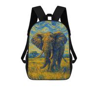 sinyumoney Elephant in Starry Night Style Sac À Dos Scolaire Imprimé En 3D Pour Garçons Et Filles, Sac À Dos Pour Ordinateur Portable Pour Enfants/étudiants/adultes 17inch